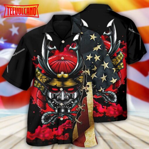 Samurai America Independence Day Hawaiian Shirt