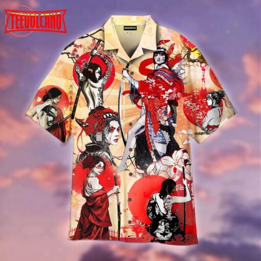 Samurai Girls Hawaiian Unisex Shirt