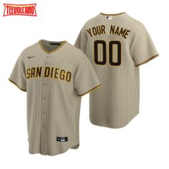 San Diego Padres Custom Tan Alternate Replica Jersey
