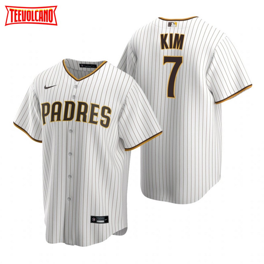 Women's Ha-Seong Kim San Diego Padres Replica White /Brown Home Jersey