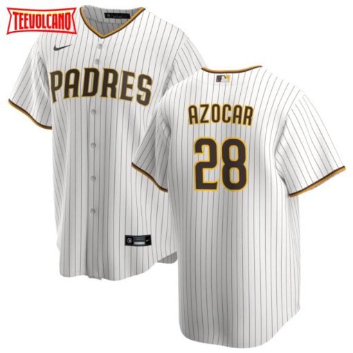 San Diego Padres Jose Azocar White Brown Home Replica Jersey