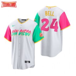 San Diego Padres Josh Bell White 2022 City Connect Replica Jersey