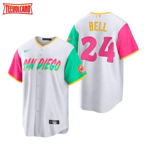 San Diego Padres Josh Bell White 2022 City Connect Replica Jersey