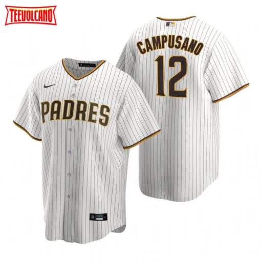 San Diego Padres Luis Campusano White Brown Home Replica Jersey