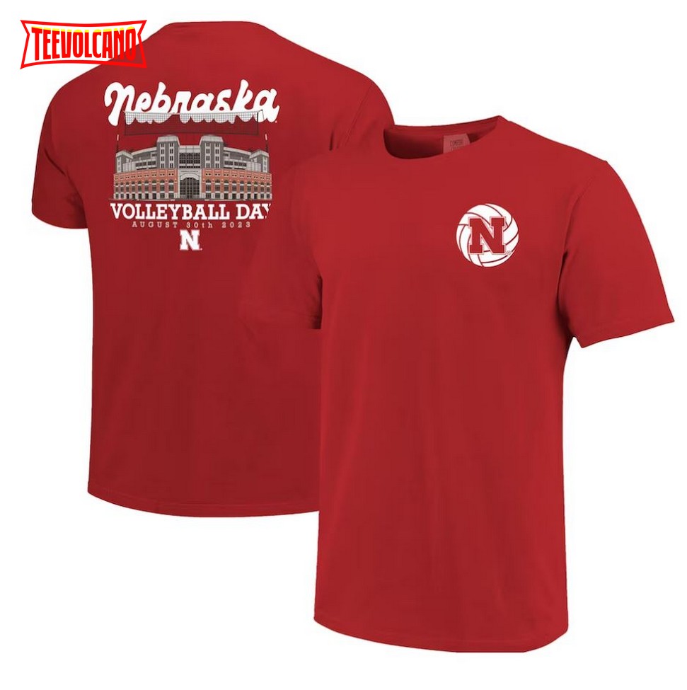 Scarlet Nebraska Huskers 2023 Volleyball Day T-Shirt