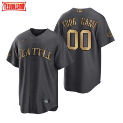 Seattle Mariners Custom Charcoal 2022 All-Star Game Replica Jersey