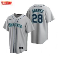 Seattle Mariners Eugenio Suarez Gray Road Replica Jersey