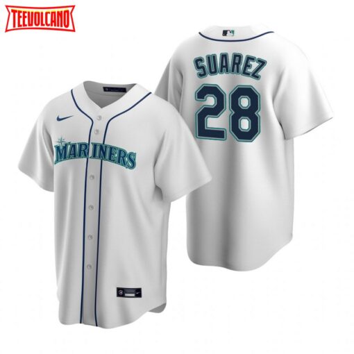 Seattle Mariners Eugenio Suarez White Home Replica Jersey