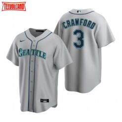 Seattle Mariners JP Crawford Gray Road Replica Jersey