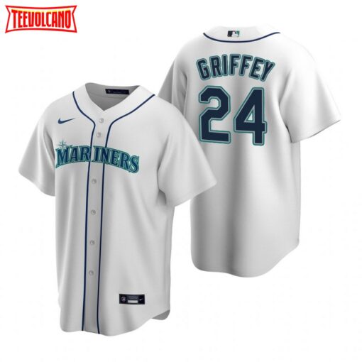 Seattle Mariners Ken Griffey Jr. White Replica Home Jersey