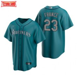 Seattle Mariners Ty France Aqua Alternate Replica Jersey