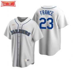 Seattle Mariners Ty France White Cooperstown Collection Jersey