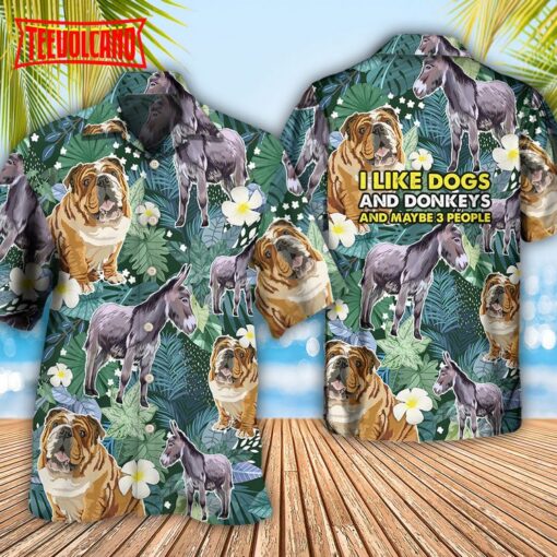 Shar Pei Dog I Like Dogs And Donkeys Hawaiian Shirt