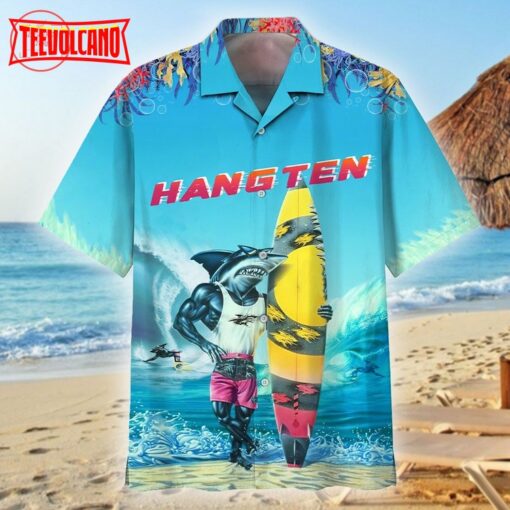 Shark Hang Ten Hawaiian Shirt