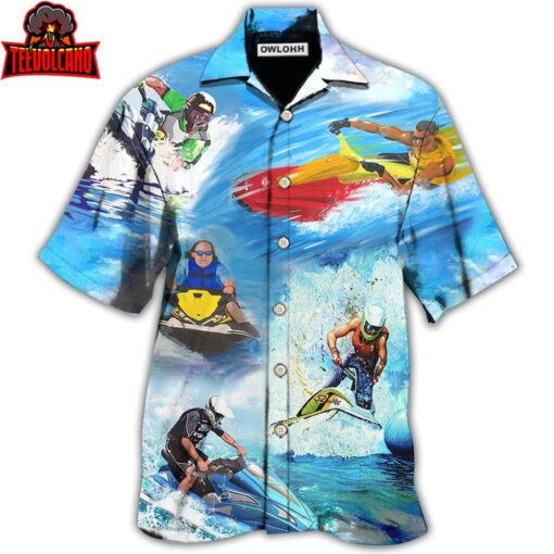 Skiing Jet Ski Cool Style Hawaiian Shirt