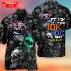 Skull Dark Colorful Burning Hawaiian Shirt