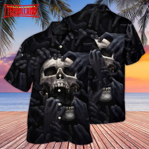 Skull Dark Screaming Hell’s Hand Hawaiian Shirt