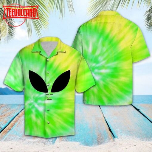 Space Aliens Hawaiian Shirt Summer Button Up