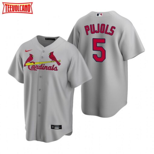 St. Louis Cardinals Albert Pujols Gray Replica Road Jersey