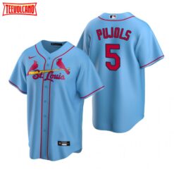 St. Louis Cardinals Albert Pujols Light Blue Replica Alternate Jersey