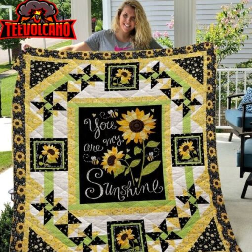 Sunflowers You Are My Sunshine 3D Customized Quilt Blanket