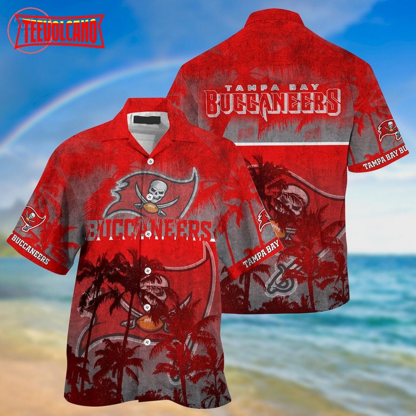 Tampa Bay Buccaneers Palm Hawaiian Shirt