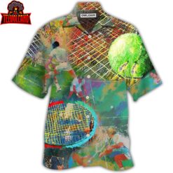 Tennis Colorful Art Style Hawaiian Shirt