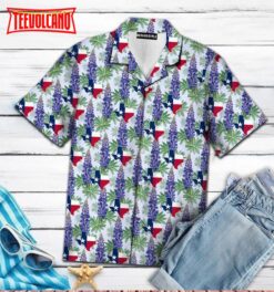 Texas Bluebonnet Flag Hawaiian Shirt