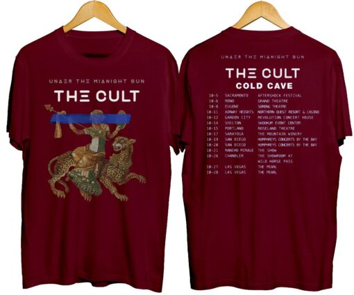 The Cult West Coast Fall Under The Midnight Tour 2023 T-Shirt