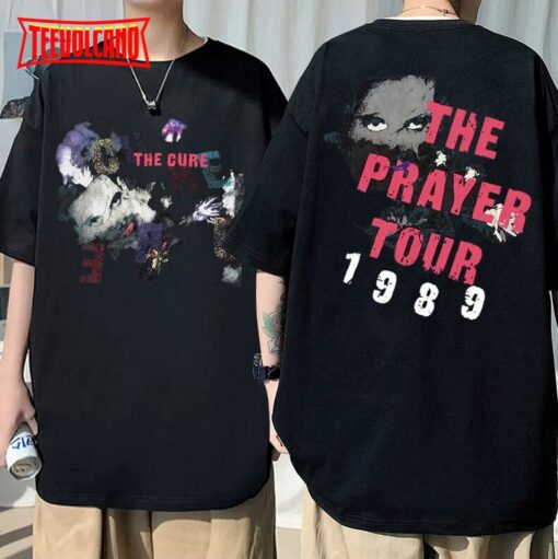 The Cure The Prayer Tour 1989 Robert Smith Double Sided Tshirt