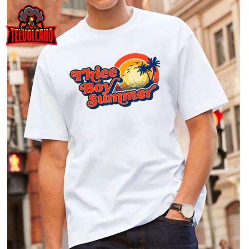 Thicc Boy Summer! Funny Fit2Serve 90’s Style Beach Graphic T-Shirt