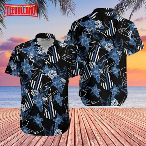 Thin Blue Line Police Hawaiian Shirt