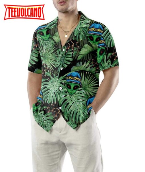 Tropical Alien And Spider Hawaiian Shirt