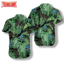 Tropical Alien And Spider Hawaiian Shirt