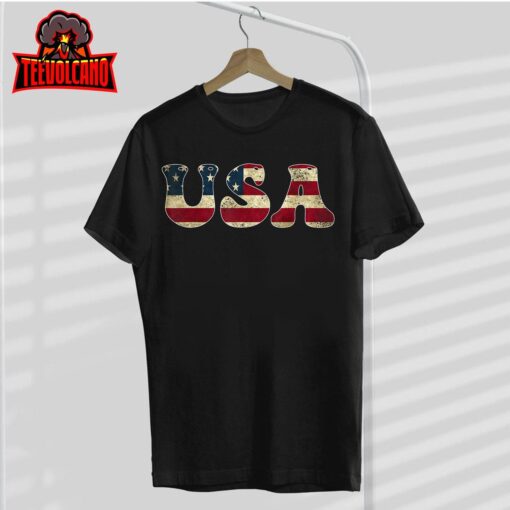 USA US Flag Patriotic America 4th of July T-Shirt