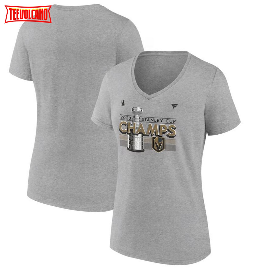 Vegas Golden Knights Women's 2023 Stanley Cup Champions Locker Room V-Neck T-Shirt
