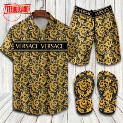 Versace 2022 Flip Hawaii Shirt Shorts