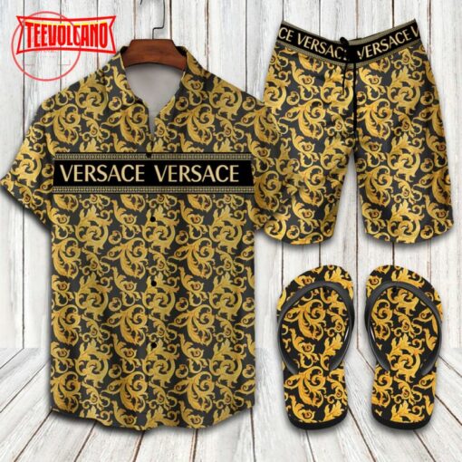 Versace 2022 Flip Hawaii Shirt Shorts