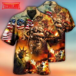 Veteran America Independence Day Veteran USA Hawaiian Shirt