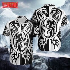 Viking Ying Yang Dragons Hawaiian Shirt