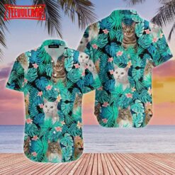 Vintage Cat Hawaiian Shirt