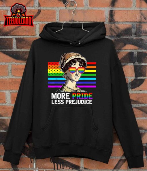 Vintage More Pride Less Prejudice Lgbt Gay Proud Ally Pride Month T-Shirt