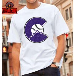 Vintage Rocky Mountain Purple Colorado Flag T-Shirt