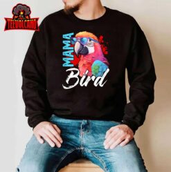 Womens Mama Bird Shirt Macaw Shirt Mother Mama Red Green Macaw T-Shirt