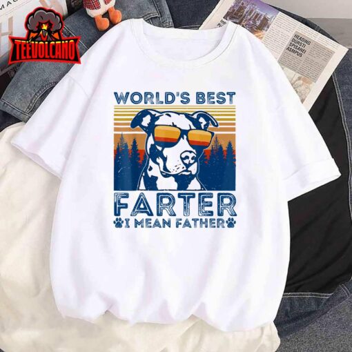 Worlds Best Farter I Mean Father Best Dad Ever Cool Dog Mens T-Shirt