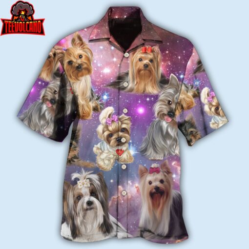 Yorkshire Terrier Mysterious Galaxy Hawaiian Shirt