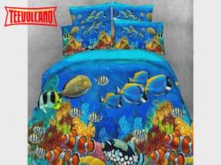 3D Ocean Life Colorful Sea Fish Bed Sheets Duvet Cover Bedding Sets