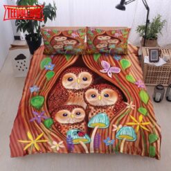 3D Owl Butterfly Mushroom Bed Sheets Duvet Cover Bedding Sets