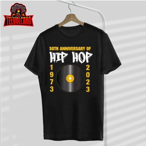 50 Years Hip Hop Vinyl Retro  50th Anniversary Celebration T-Shirt