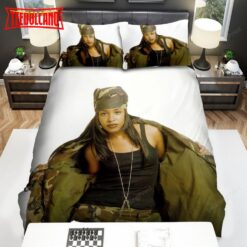 Aaliyah Singer Aaliyah In Military Costume Duvet Cover Bedding Sets